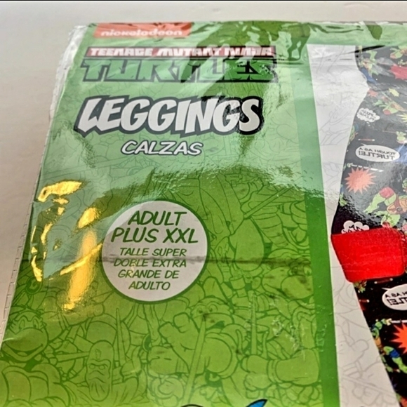 Nickelodeon Ninja Turtle Plus Size Leggings Woman's Plus Size 18-20 Halloween - Picture 4 of 6